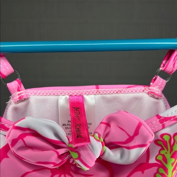 Betsy Johnson Pink Floral Kids Swimsuit New with Tags - Picture 3 of 4